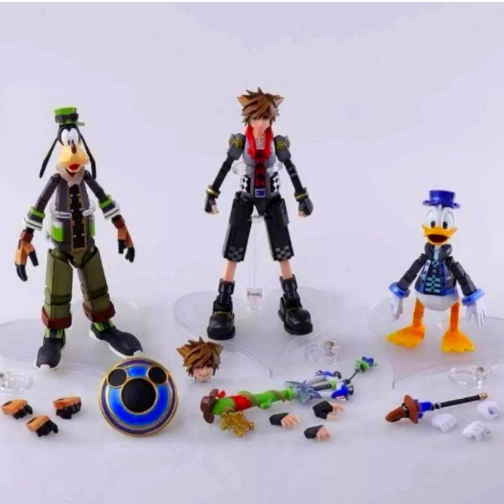 "SEALED" Disney Kingdom Hearts 3 Bring Arts Sora ＆ Donald Duck and Goofy Figures